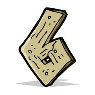 cartoon wooden number N24