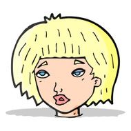 cartoon bored looking woman N5