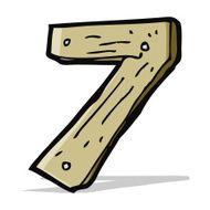 cartoon wooden number N26