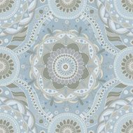 Seamless vector ethnic monochrome light pattern