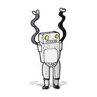 cartoon funny robot N37