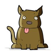 cartoon dog sticking out tongue N8