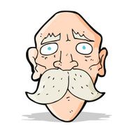 cartoon sad old man N7
