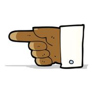 cartoon pointing hand N28