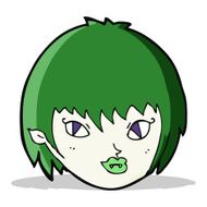 cartoon vampire girl face N4