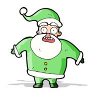 cartoon shocked santa claus N2