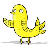 cartoon waving bird N8