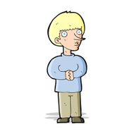 cartoon nervous man N58