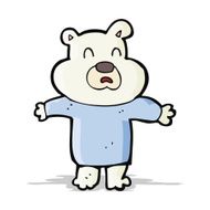 cartoon unhappy polar bear N3