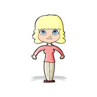 cartoon woman shrugging shoulders N160