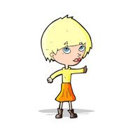 cartoon woman giving thumbs up symbol N20