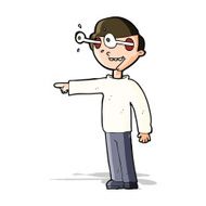 cartoon staring man N20