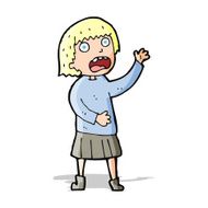 cartoon stressed out woman N10