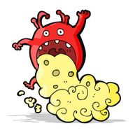 cartoon gross monster being sick N5