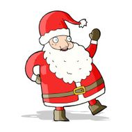 funny waving santa claus cartoon N8
