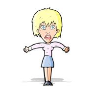 cartoon shocked woman N38