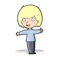 cartoon happy woman N97