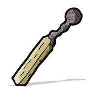 cartoon burnt match N12