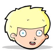 cartoon happy boy's face N7