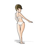 cartoon woman in bikini N20
