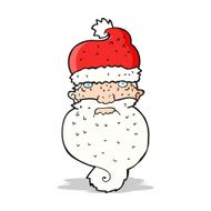 cartoon grim santa face N4