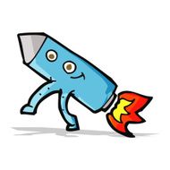cartoon happy rocket N5