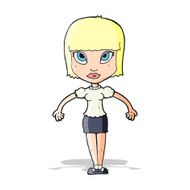 cartoon pretty woman N97