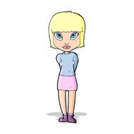 Cartoon Woman Standing N12