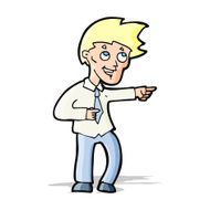 cartoon funny office man pointing N5