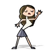 cartoon woman dancing N12