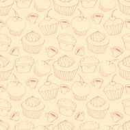 Seamless pattern with sweets N5