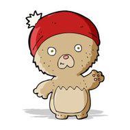 cartoon cute teddy bear in hat N5