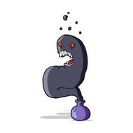cartoon halloween ghost in bottle N7