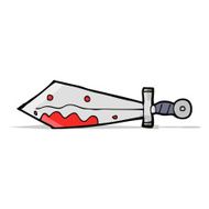 cartoon bloody sword N11