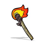cartoon burning torch N4