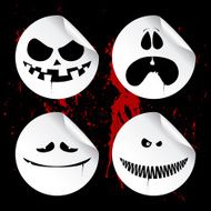 Monster smileys halloween stickers