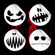 Monster smileys halloween stickers N2