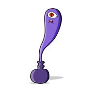 cartoon halloween ghost in bottle N8