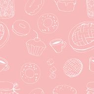 Seamless pattern with sweets N6