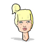 cartoon female head N5