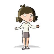 cartoon confused woman N57