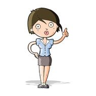 cartoon pretty woman with idea N24