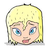 cartoon female face N53