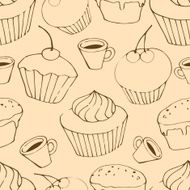 Seamless pattern with sweets N7