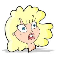 cartoon shocked female face N3
