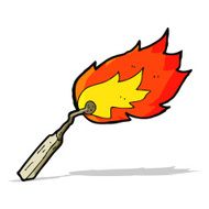 cartoon burning match N19