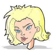 cartoon female face N54
