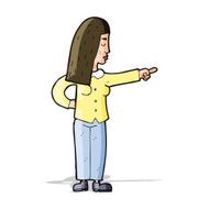 cartoon woman pointing N74