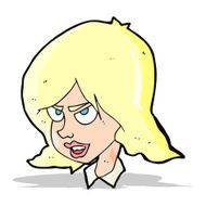 cartoon annoyed woman N69