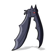 cartoon flying bat N3